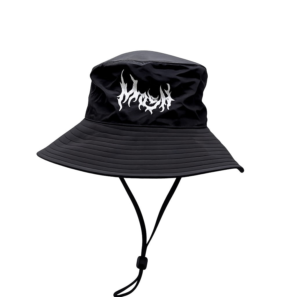 Mosh Metal Wide Brim Bucket Hat | Black