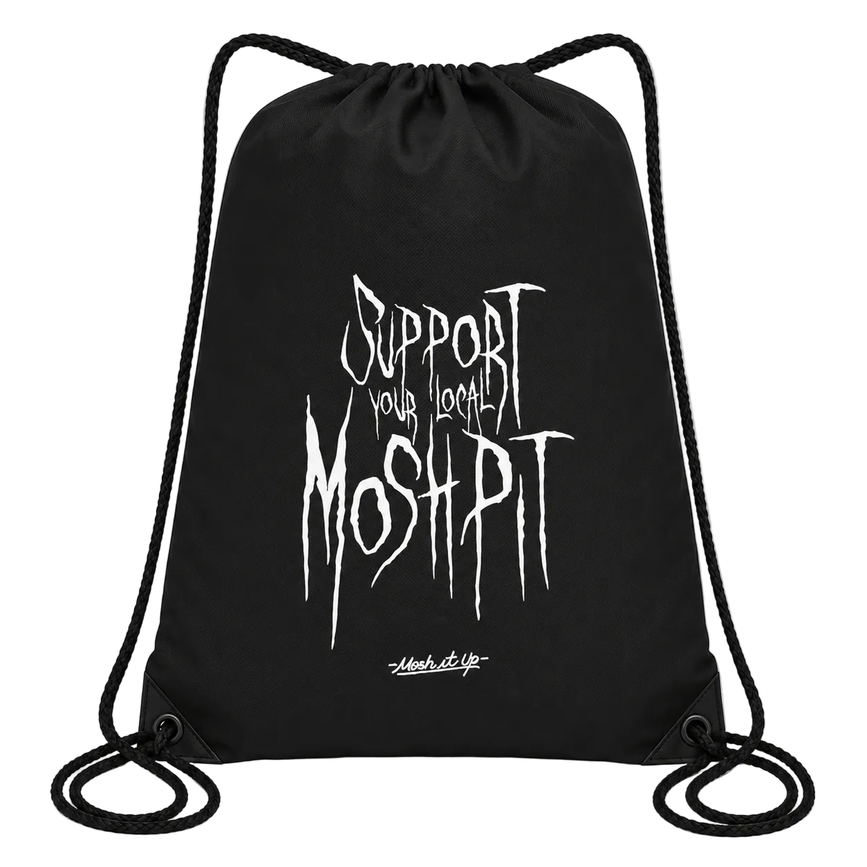 Support Your Local Mosh Pit Drawstring Bag