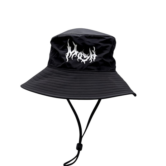 Mosh Metal Wide Brim Bucket Hat | Black