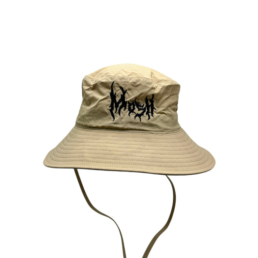 Mosh Metal Wide Brim Bucket Hat | Tan